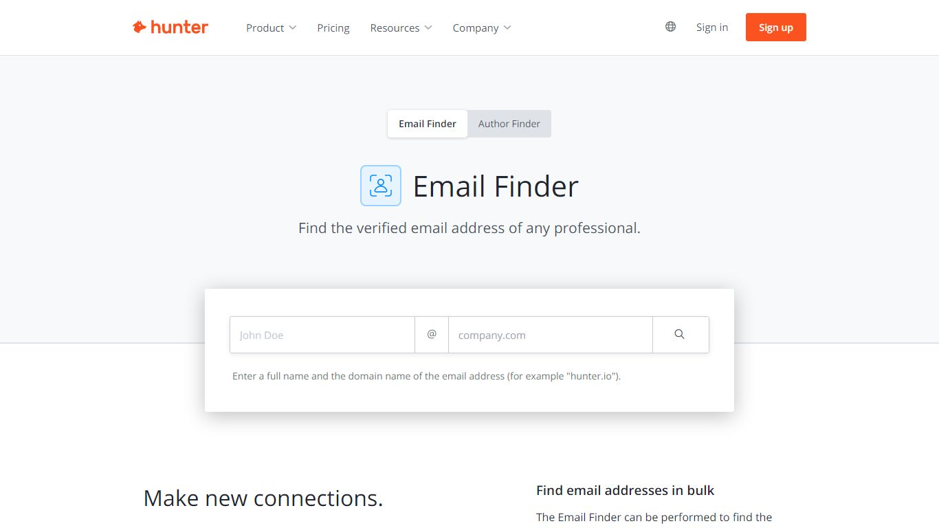 Email Finder: Free email search by name • Hunter